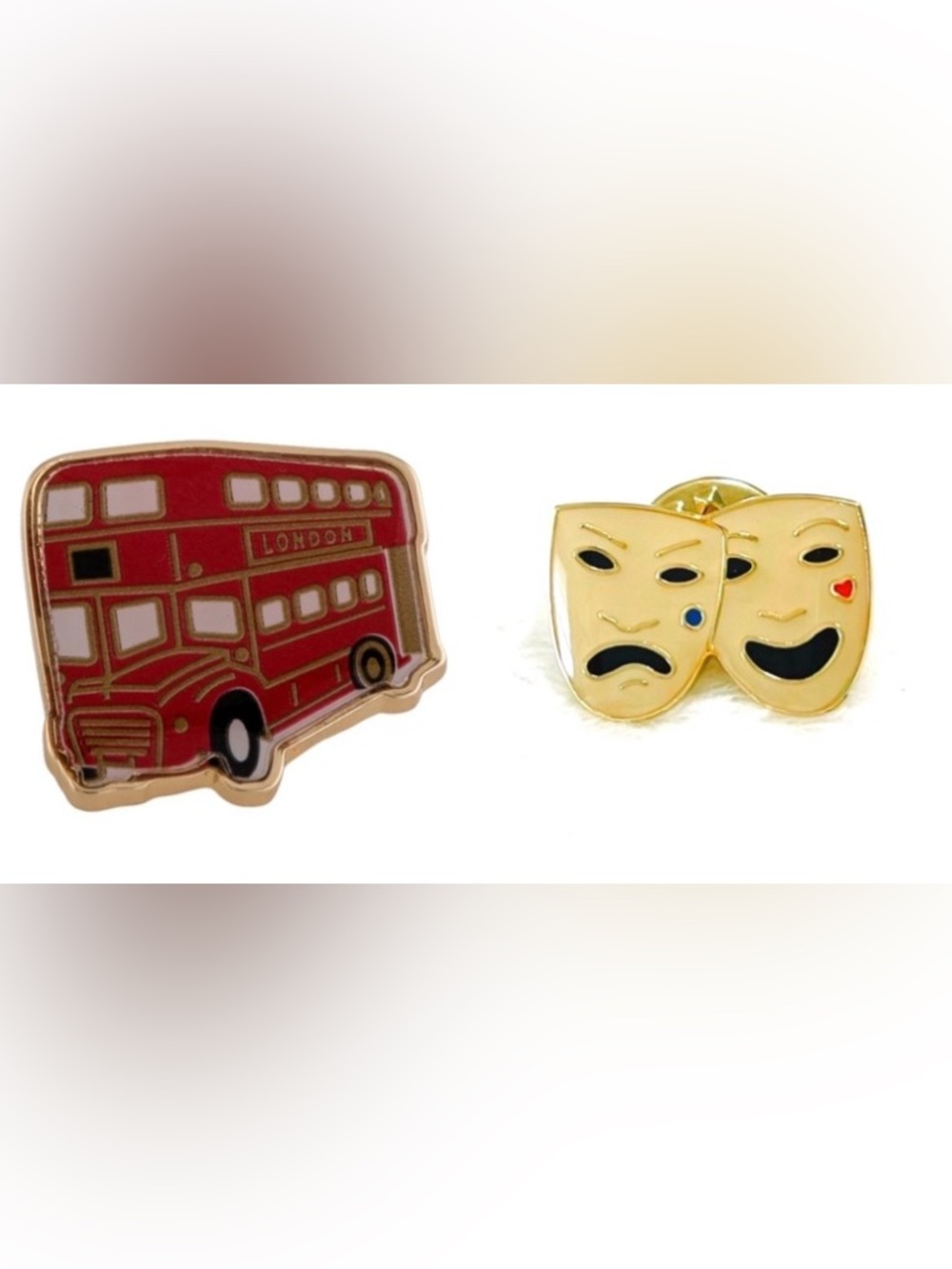 Burberry Gold Logo Back Pin